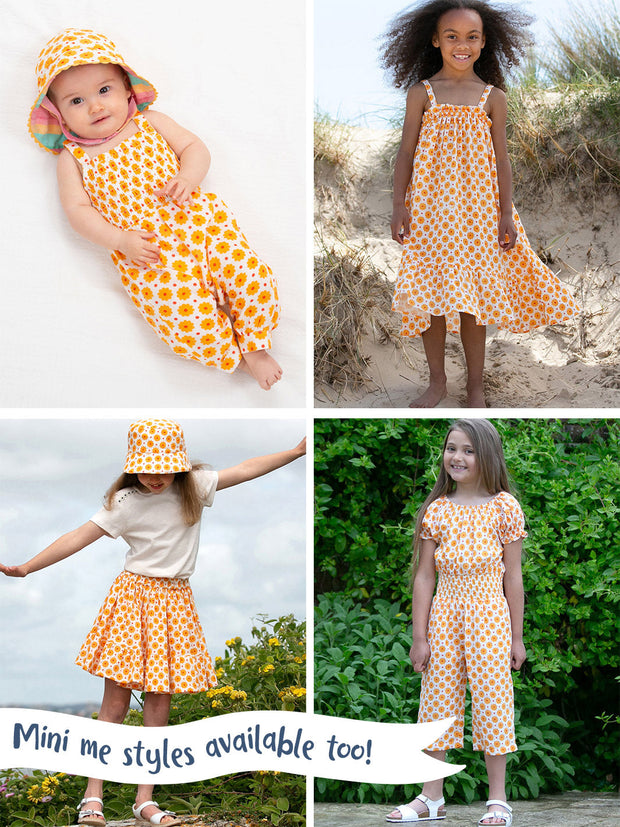 Kite - Womens organic Holwell muslin blouse groovy dot yellow - All-over print - Classic collar with stand