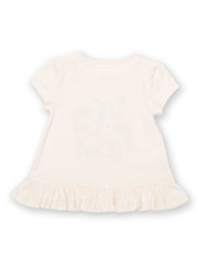Kite - Girls organic jungle dino tunic cream - Placement print - Short sleeved