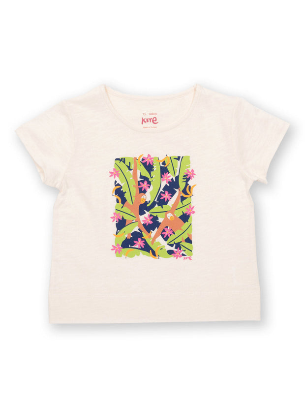 Kite - Girls organic orangutan t-shirt cream - Placement print - Short sleeved
