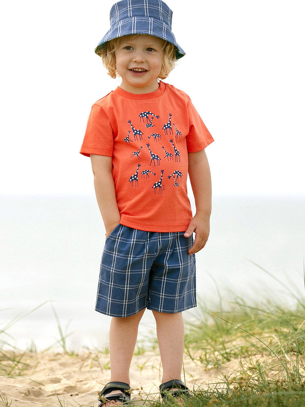 Kite - Boys organic special check shorts - Yarn dyed check - Elasticated waistband