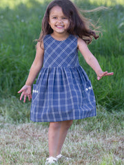 Kite - Girls organic special check dress - Yarn dyed check - Sleeveless