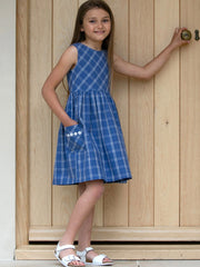 Kite - Girls organic special check dress - Yarn dyed check - Sleeveless