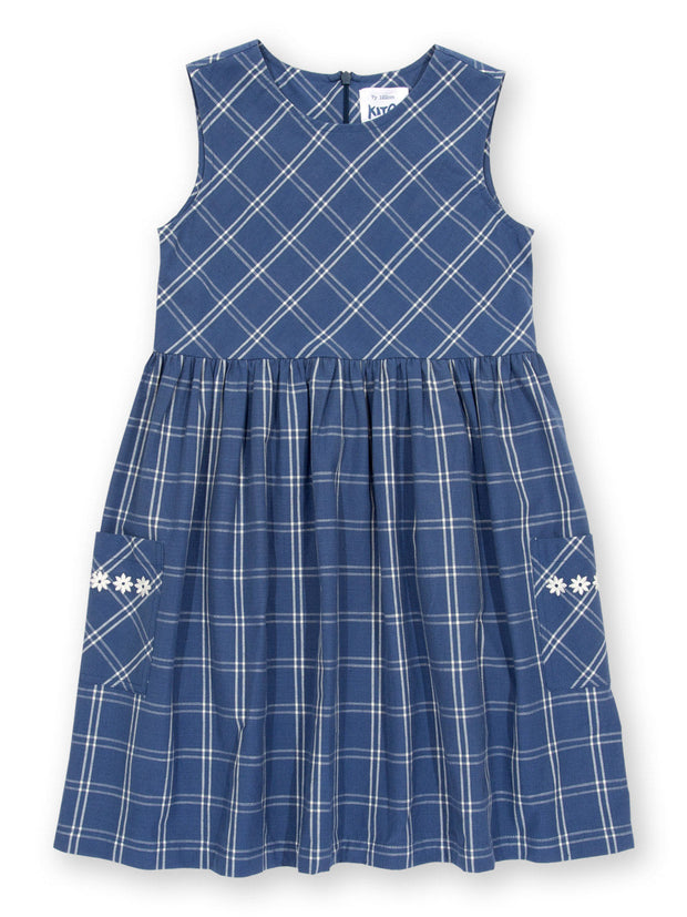 Kite - Girls organic special check dress - Yarn dyed check - Sleeveless