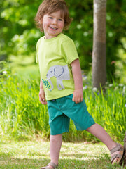 Kite - Boys organic yacht shorts green - Twill - Elasticated waistband with adjustable ties