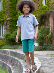 Kite - Boys organic yacht shorts green - Twill - Elasticated waistband with adjustable ties