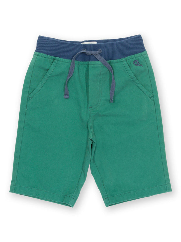 Kite - Boys organic yacht shorts green - Twill - Elasticated waistband with adjustable ties