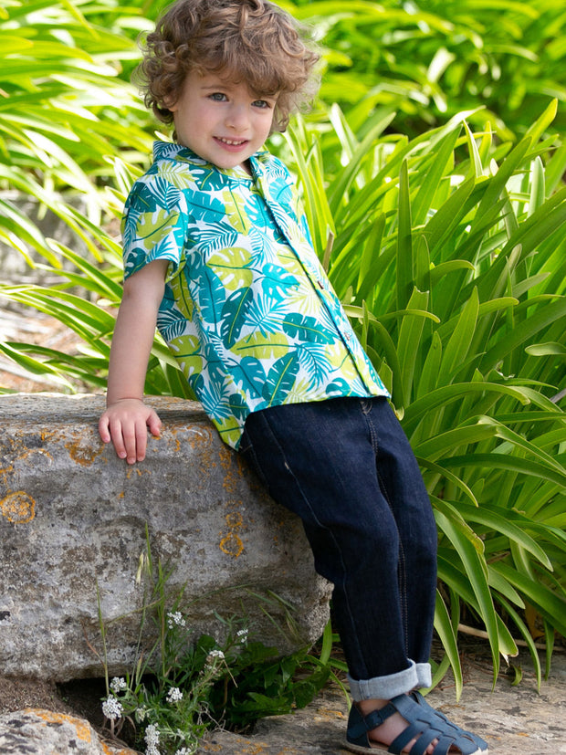 Kite - Boys organic jungle shirt - Short sleeved
