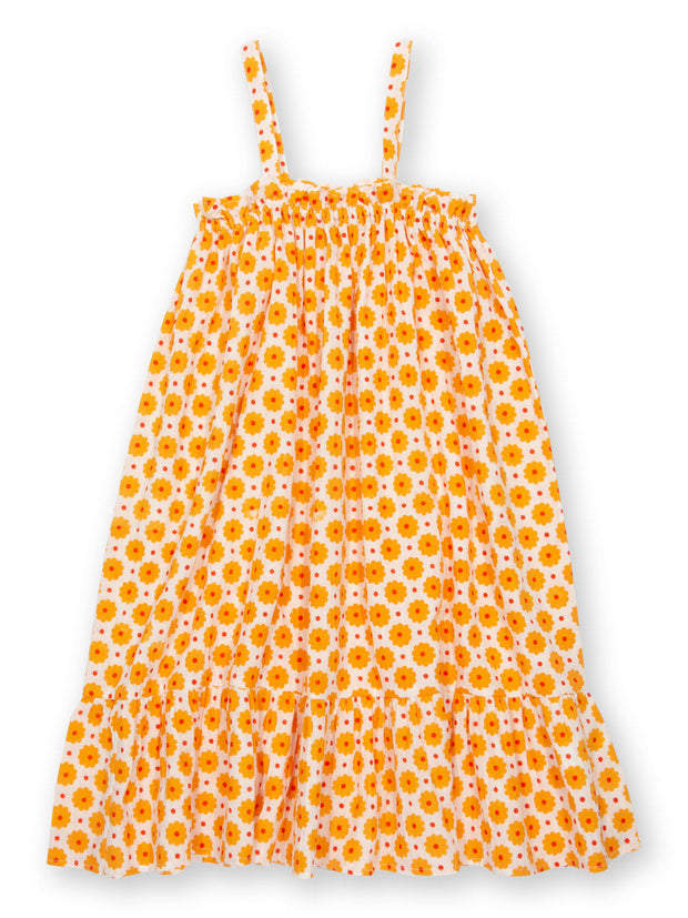 Kite - Girls organic groovy dot sundress yellow - Straps