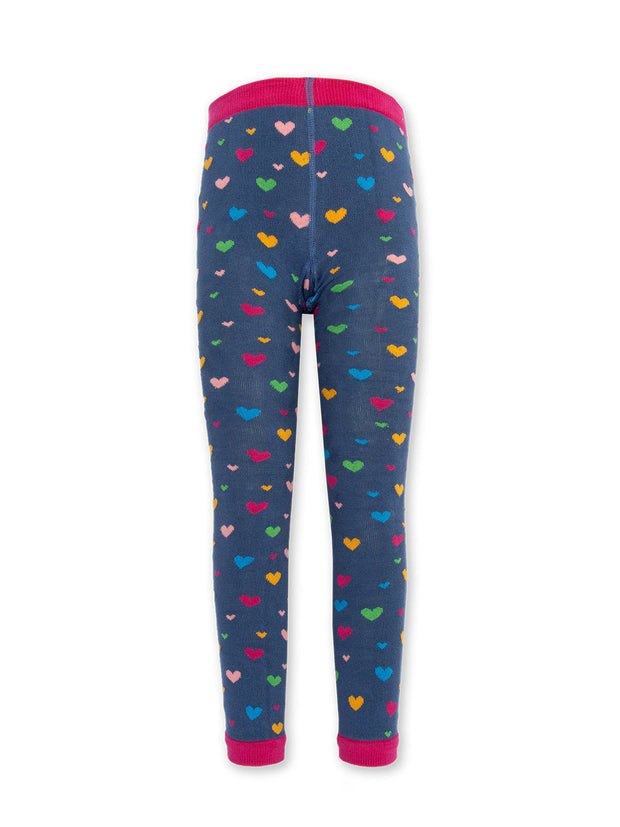 Love heart knit leggings