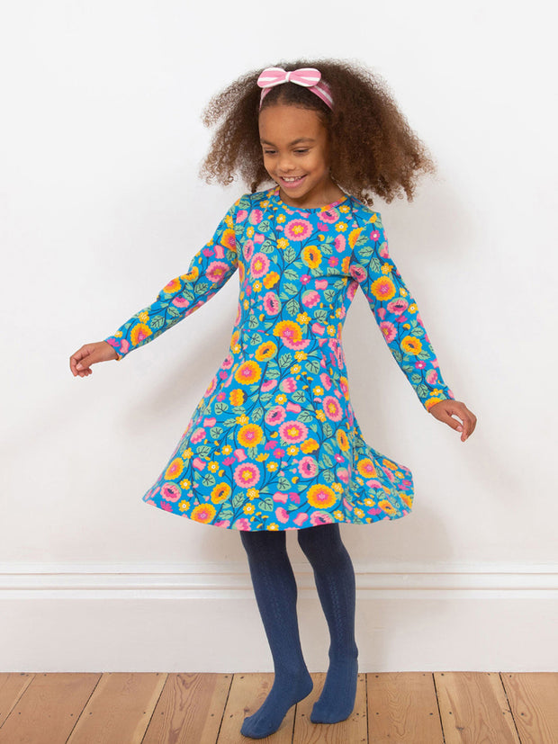 Folk floral skater dress