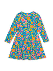 Folk floral skater dress