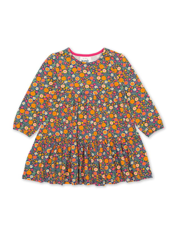 Kite - Girls organic cotton love ditsy dress - Long sleeved