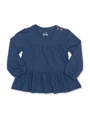 Kite - Girls organic cotton easy breezy tunic navy - Long sleeved