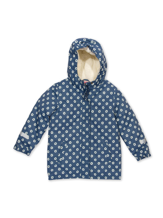 Kite - Girls  fab flower go coat navy - Waterproof up to 3,000 mm