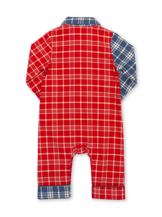Hotchpotch check romper
