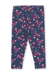 Kite - Girls organic cotton no place like home leggings navy - Elasticated waistband