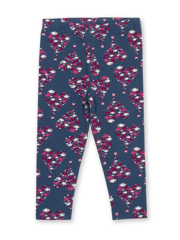 Kite - Girls organic cotton no place like home leggings navy - Elasticated waistband