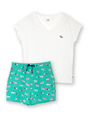 Cleavel jersey short pyjamas