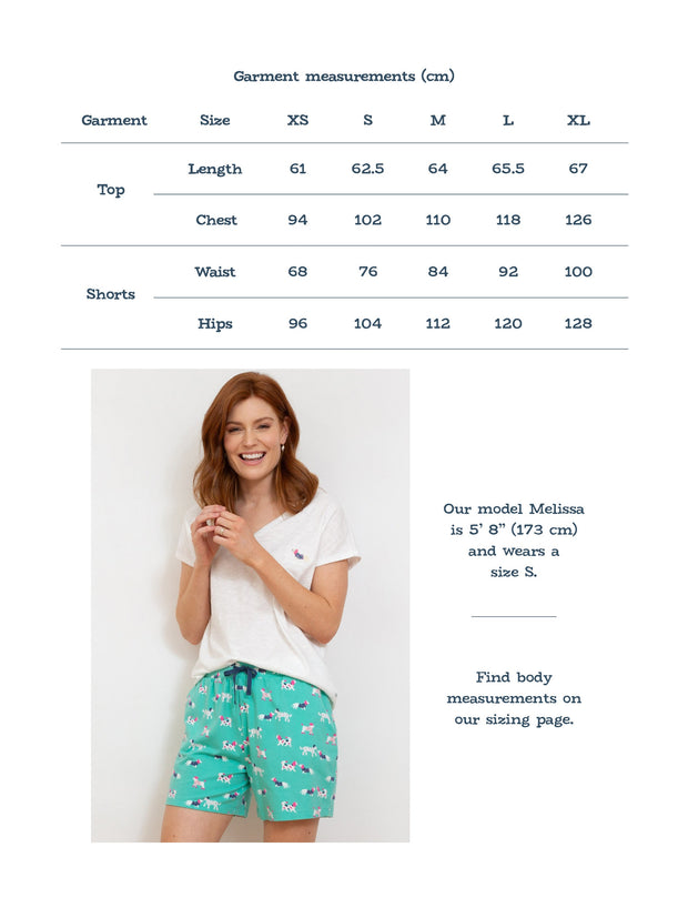 Cleavel jersey short pyjamas