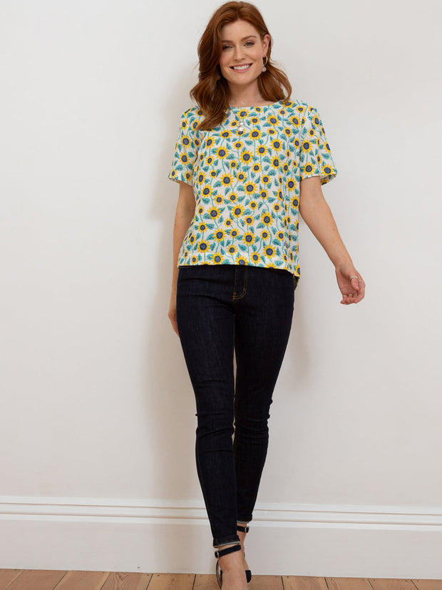 Whitcombe muslin blouse sunflower