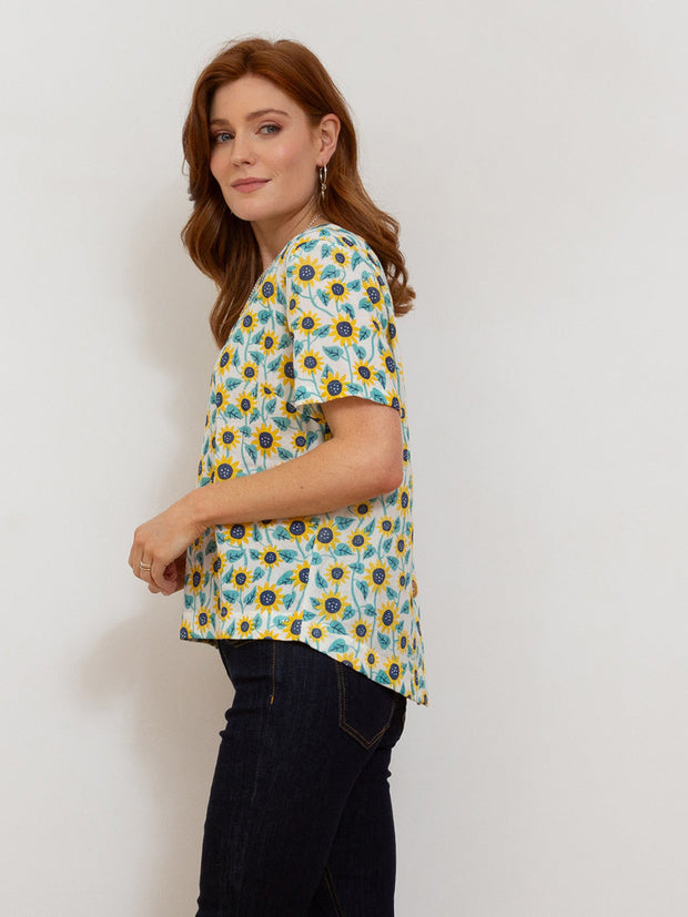Whitcombe muslin blouse sunflower