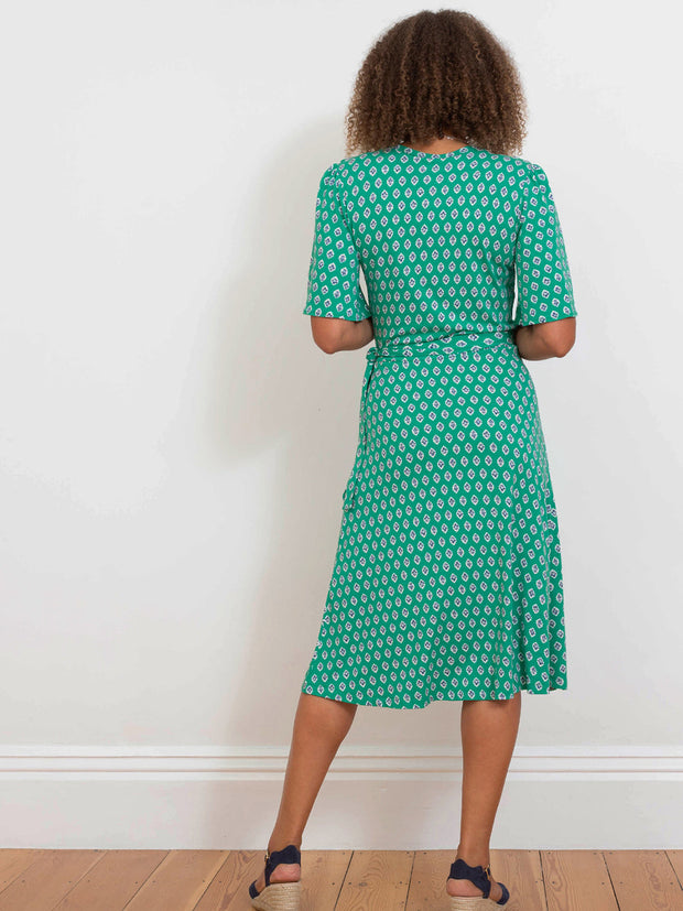 Highcliffe jersey wrap dress fleur