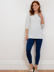 Uphall 3/4 sleeve slub jersey tunic