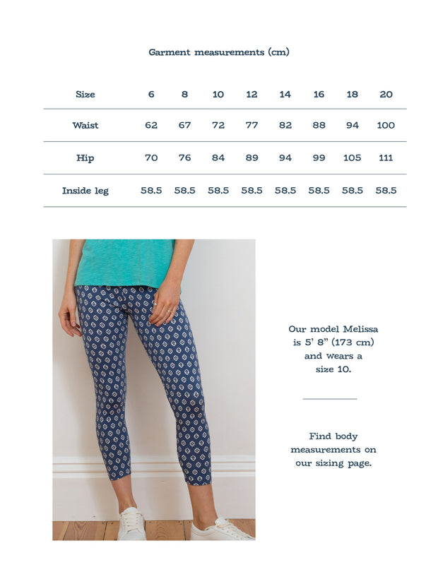 Lytchett 7/8 leggings fleur