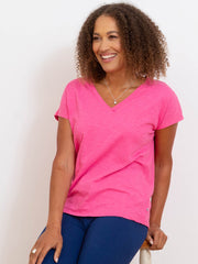 Coombe slub jersey top pink