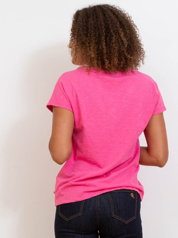 Coombe slub jersey top pink