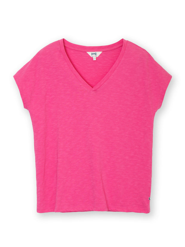 Coombe slub jersey top pink