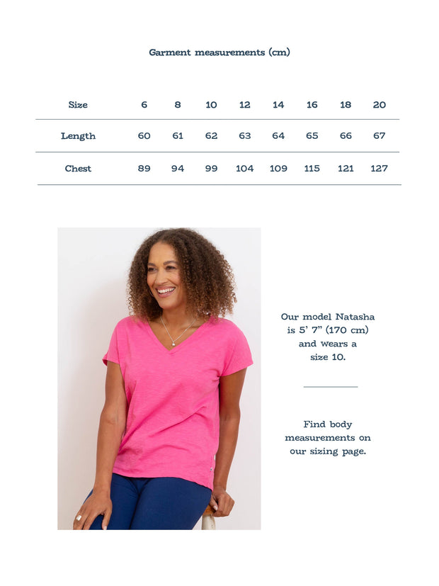Coombe slub jersey top pink