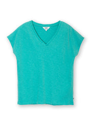 Coombe slub jersey top duck egg