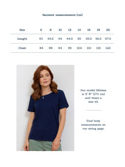 Sandford slub jersey top midnight