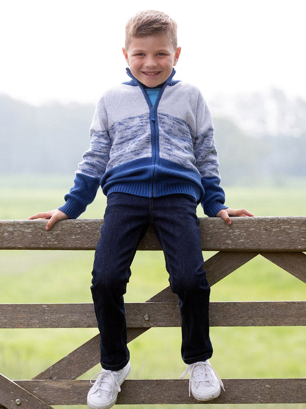 Retro knit zippy