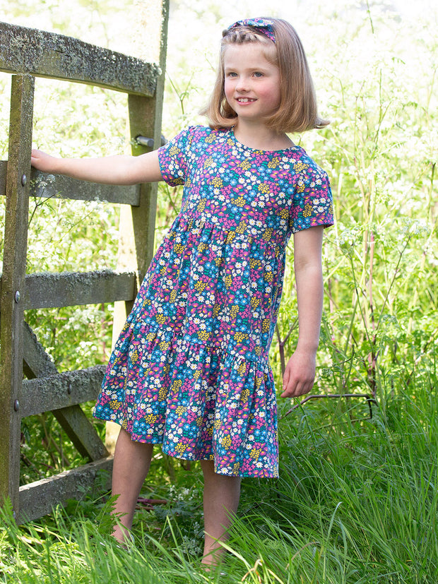 Flower patch dress navy