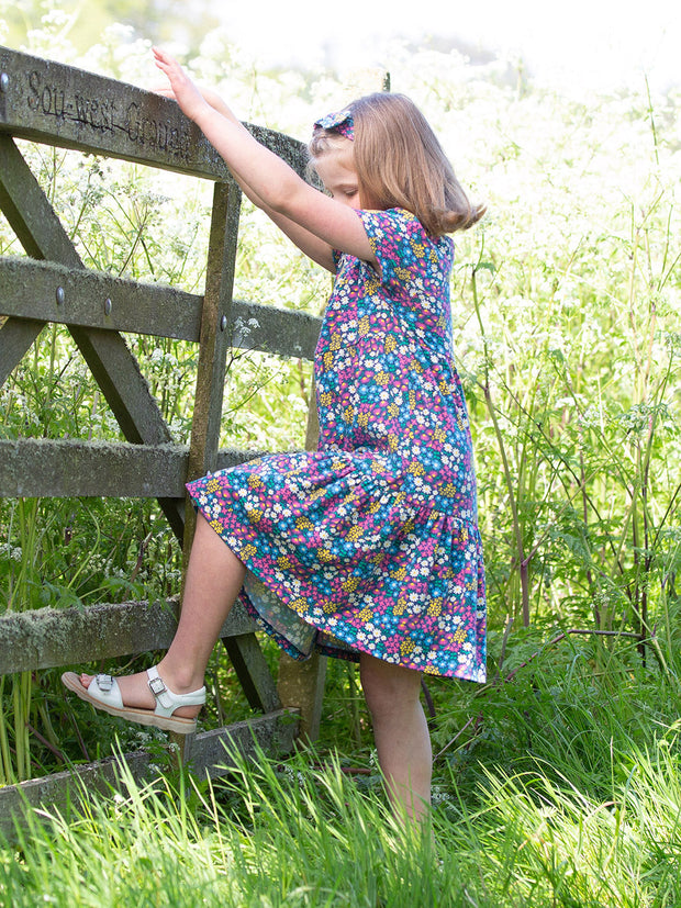 Flower patch dress navy