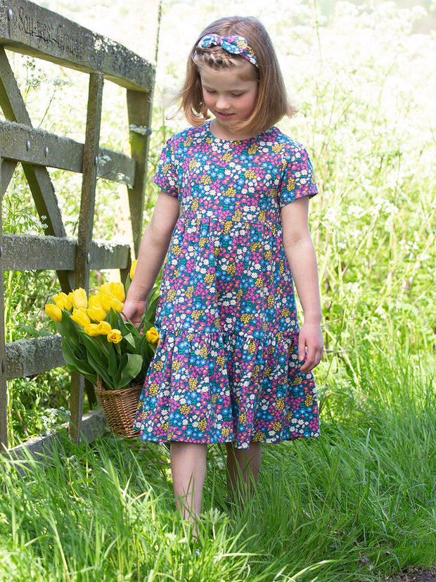 Flower patch dress navy