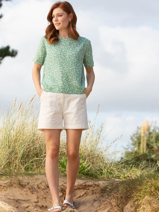 Whitcombe muslin blouse ditsy fields