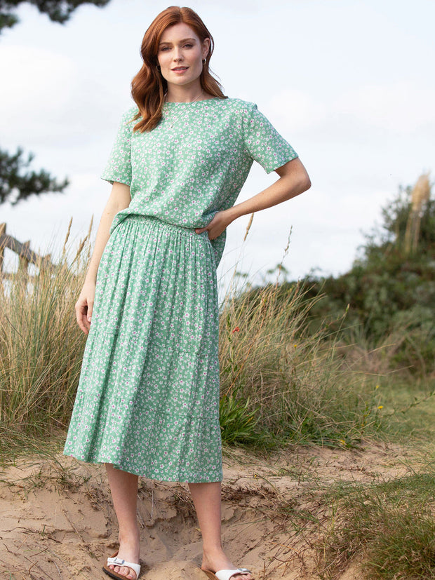 Whitcombe muslin blouse ditsy fields
