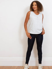 Seaborough sleeveless slub jersey top