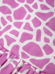 Giraffe shirred dress