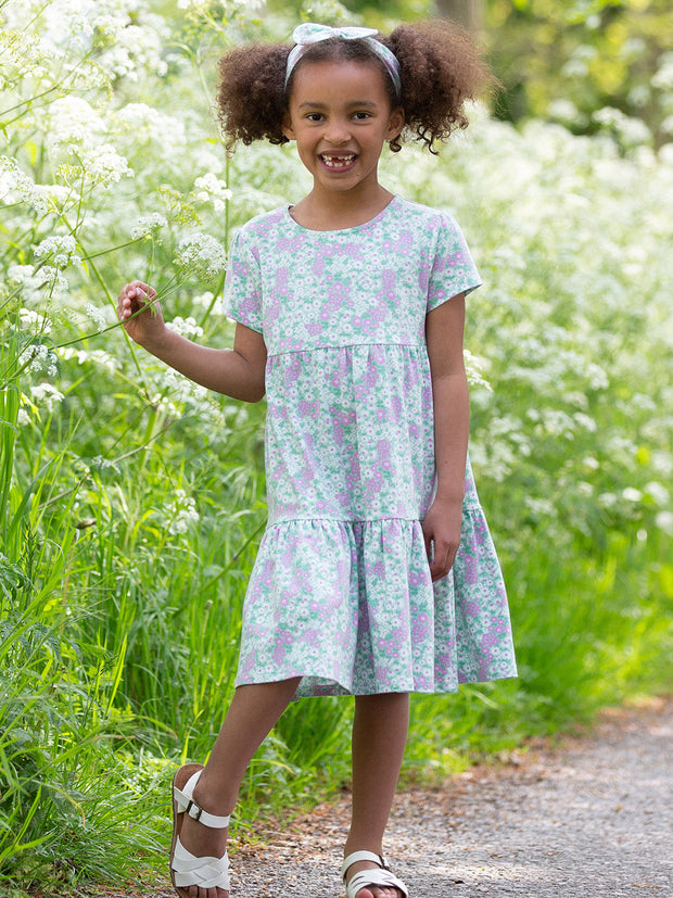 Flower patch dress sage
