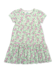 Flower patch dress sage