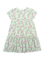 Flower patch dress sage