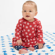 Baby in snowflake body dress