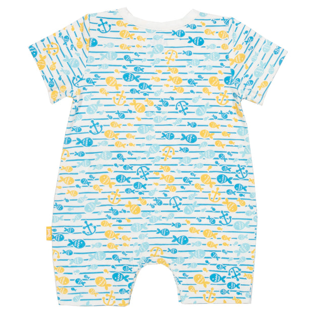 Baby in fish explorer romper