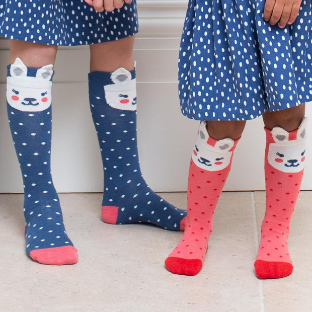 Girl in 2 pack bunny socks