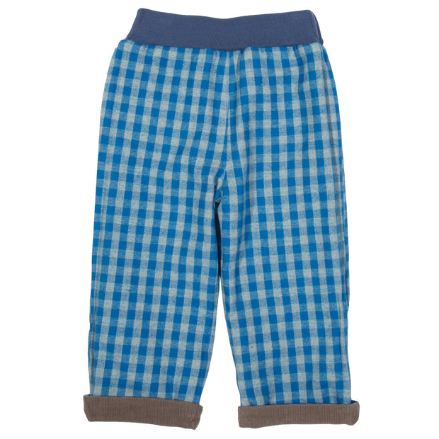 Boy in check reversible pull ups