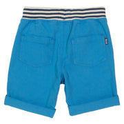 Boy in mini yacht shorts azure